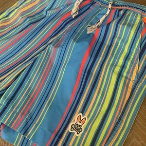 Psycho Bunny boys navy size 5-6 Swim Shorts bunny atkins